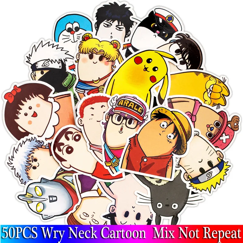 Cute Anime Sticker Funny Cartoon Figure Decal Sticker For Children DIY Luggage Laptop Motorcycle Skateboard Guitar Sticker (3)