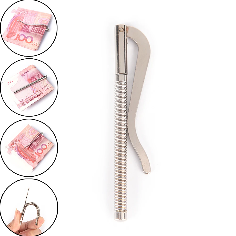 

1PC New arrival Stainless Steel Metal Money Clip Fashion Simple Silver Dollar Cash Clamp Holder Wallet for Men Women
