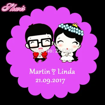 

100pcs Wedding Invitation Envelop Seals Wedding Decoration Paper Stickers For Favors Name Labels