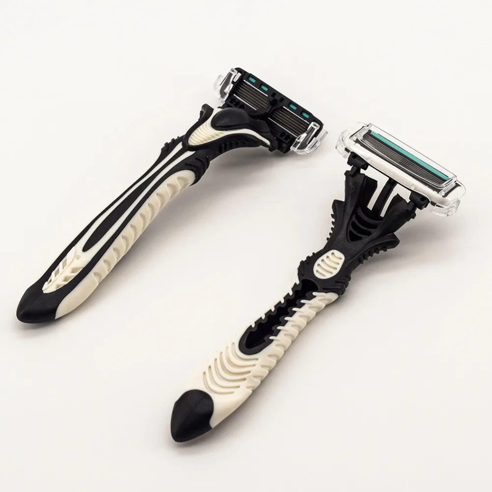

2 Pcs/lot Retail Package Shaver Razor Men 6-Blades Razor for Men Shaving Personal Stainless Steel Safety Razor Blades
