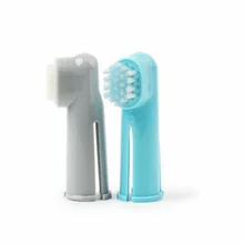 ПЭТ палец Зубная щётка дыхание двойной головой собаки Кисточки зубы Средства ухода за мотоциклом 3 шт./компл. полезно