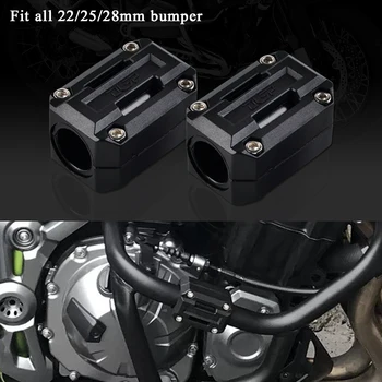 

22/25/28mm Universal Engine Guard Bumper Decor Block Protectors For Honda Africa Twin CRF1000L NC700X VFR1200X Crosstourer Etc