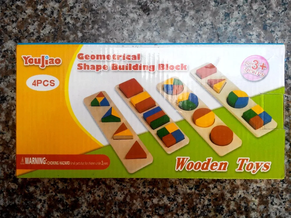 

toys for children Supply wooden toys four-piece geometry makeup montessori teaching AIDS for children's early education