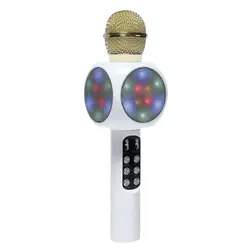 Беспроводной Bluetooth KTV динамик мини домашний Микрофон Модный светодиодный фонарик Ручной микрофон для мобильного телефона музыка Pla