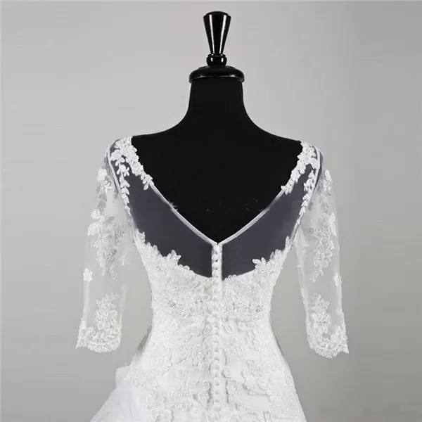 Новое поступление белая кружевная Свадебная куртка болеро прозрачные тюлевые