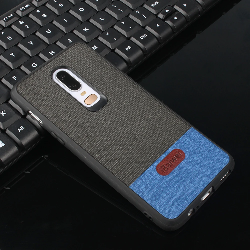 Модный тканевый чехол для Oneplus 6 задняя крышка силиконовый телефона с мягкими