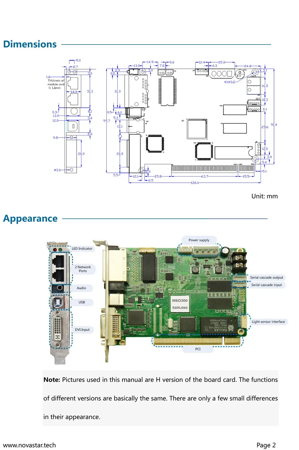 Novastar Sending Card MSD300 Specifications downloaded on 26,October,2016-3