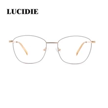 Новейшие модные мужские и женские очки из нержавеющей стали, удобная прозрачная Ретро золотистое круглое покрытие