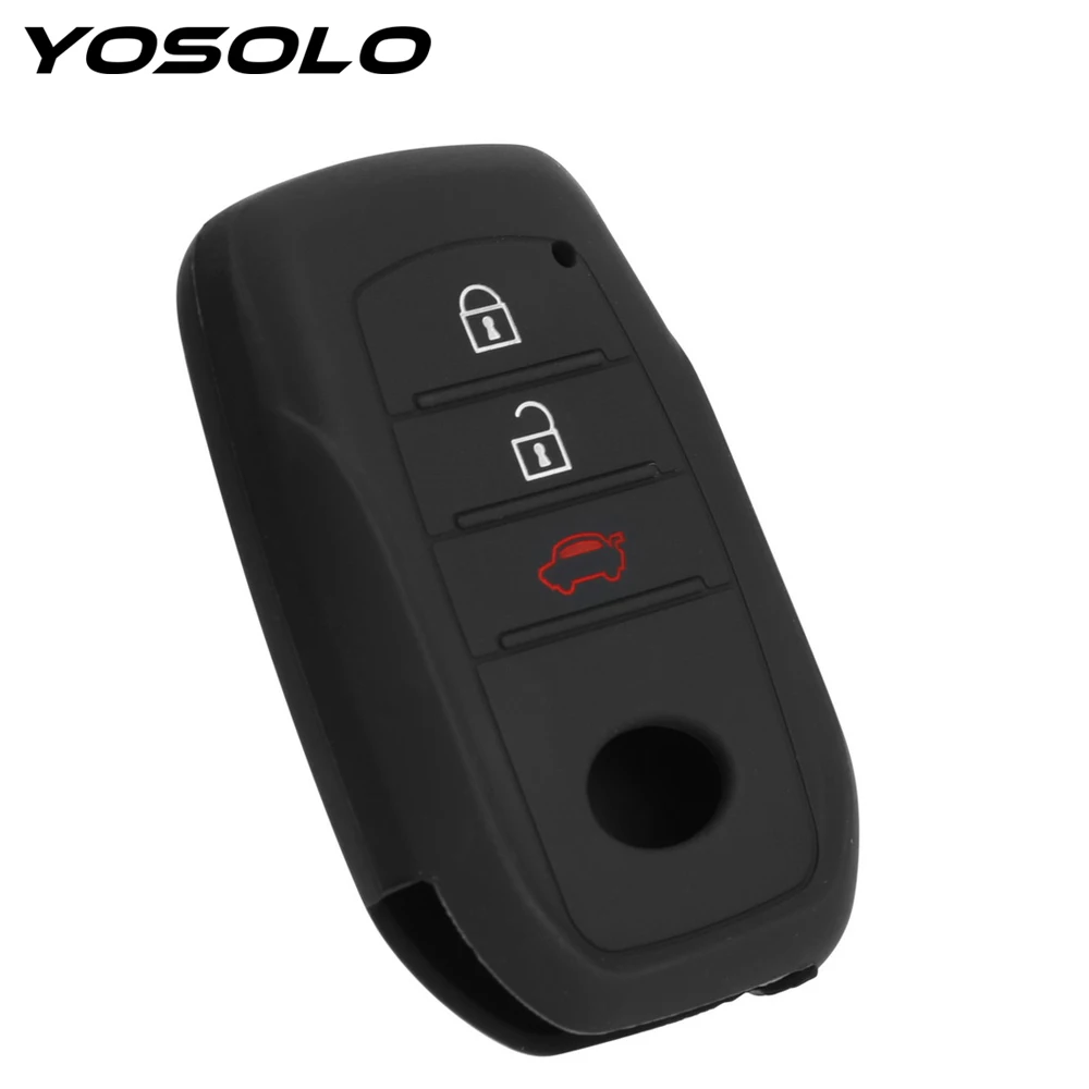 

YOSOLO 3 Buttons Key Case Cover Car Key Shell Key Fob Shell Auto Replacement Parts For TOYOTA HIGHLANDER Remote Car Accessories