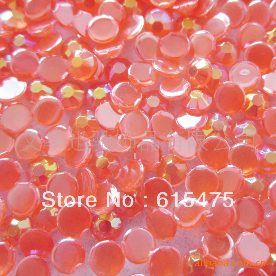 JELLY LT.SIAM AB 6 мм 10000 шт./лот Taiwang Акриловые стразы с плоской задней стороной для