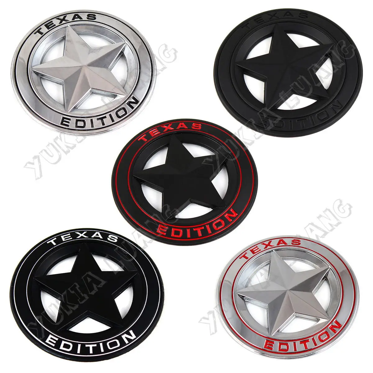 

3D Alloy Metal Texas Edition Car Emblem Badge Sticker for Jeep Chevy Ram Ford