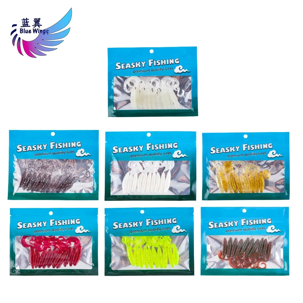 Lot De 10 Leurres Souples "T Tail" Réalistes - Vers De Terre En Silicone, 6 Cm, 10 Couleurs