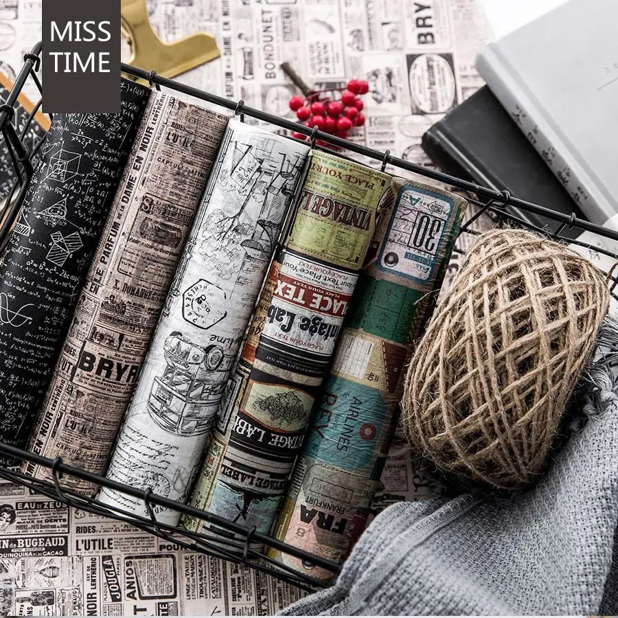 

Wide Washi Tape Vintage Deco Supplies 20cm*5M DIY Journal Diary Decoration Supplies 1 Piece School Office Supplies