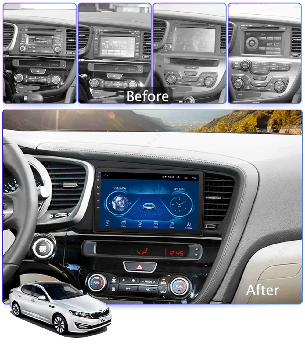 

9" Touch Screen Android 9.1 radio GPS Navigation for Kia optima k5 2012 HEAD UNIT tablets Stereo Super Slim Bluetooth Multimedia