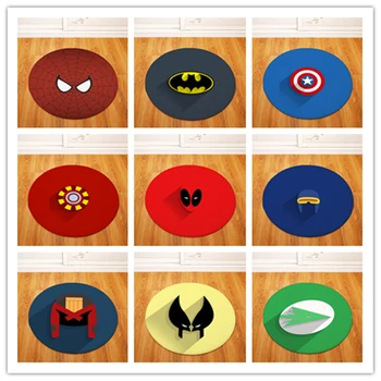 

Modern Fashion Nordic Super hero Round Chair/Table Desk Mat Living Room Bedroom Area Rug Decorative Carpet