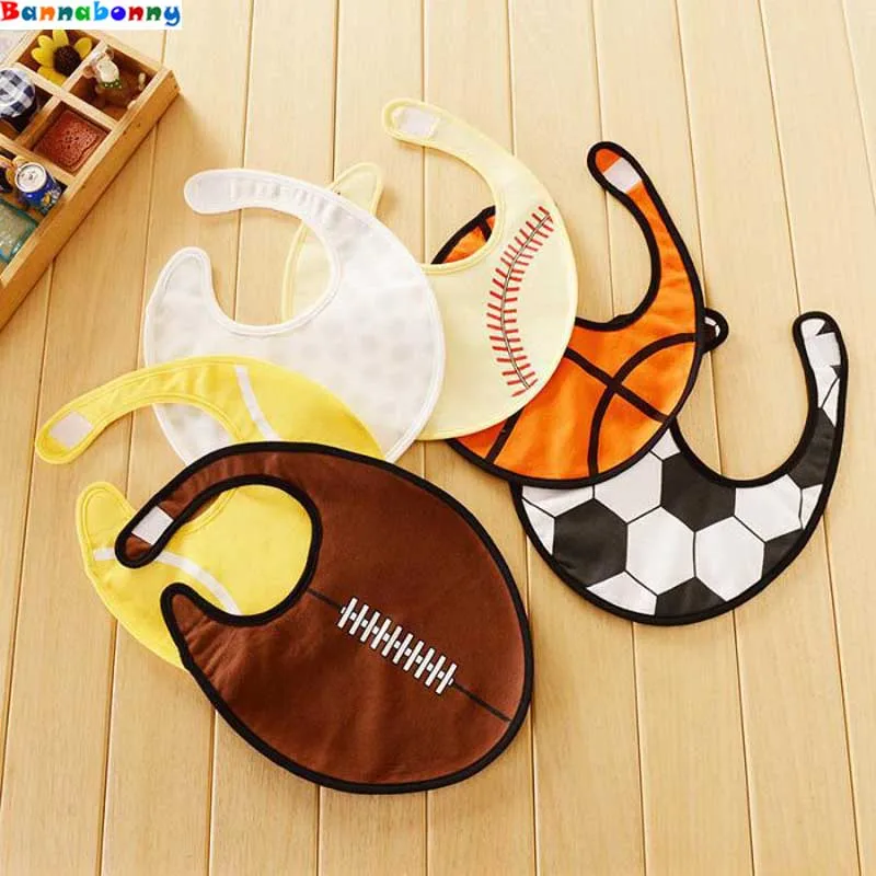 

Newest Baby Boys Girls Bibs Cute Football Basketball Design Bibs Babador Newborn Bavoir Infantil Baberos