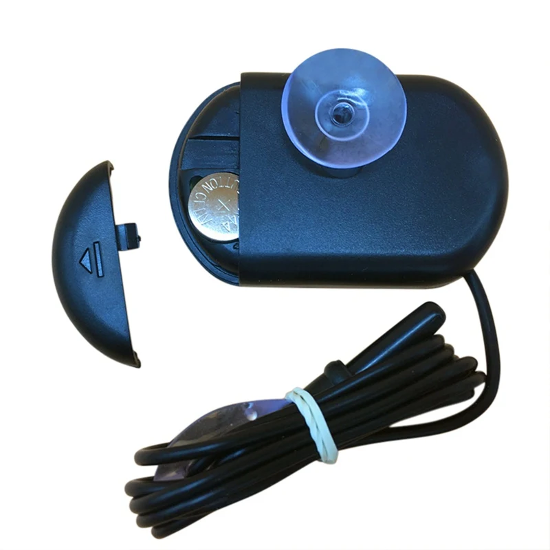 Цифровой ЖК-экран сенсор аквариумный термометр аквариумный рептилия присоска Тип Дайвинг коробка для домашних животных цифровой термометр - Цвет: black