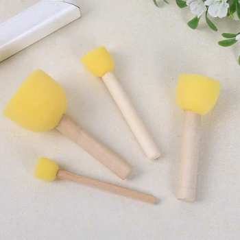 

Children's Sponge Seal Non-toxic Environmental Protection Each Set of 4 EVA Sponge Toy Seal Mushroom Head Sponge Brush
