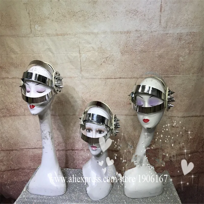 Costume futuristic technology business performance silver jumpsuit gogo DS dance team party space suit2