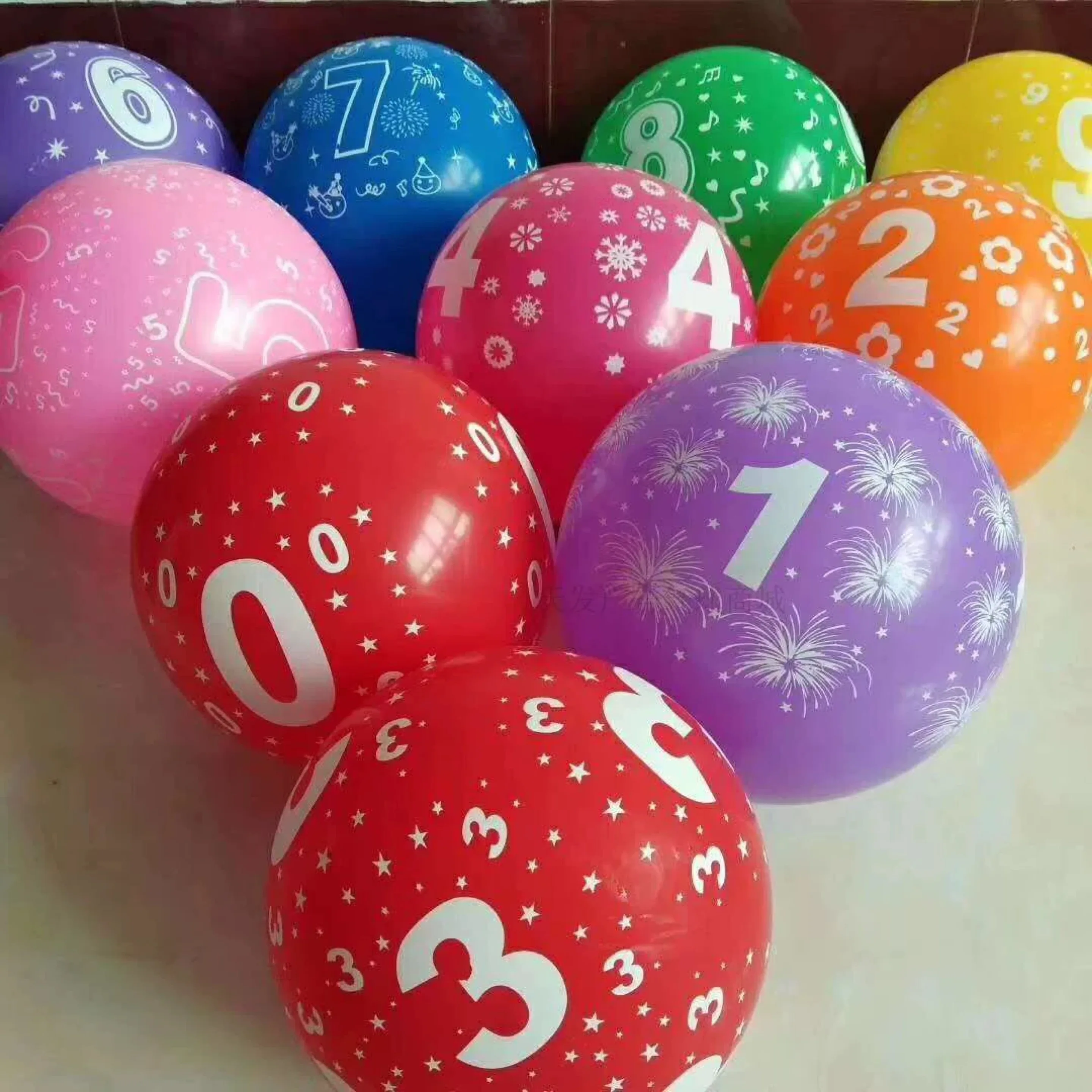 10 шт 12 дюймов цифровой латексные шары-цифры, для детей 0, 1 2 3 4 5 6 7 8 9 воздушных шаров лет День рождения Юбилей Свадебные украшения