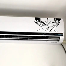 Creative Dragon Ball Z Vinyl Super Vegeta Wall Stickers Decor For Air Conditioning Kids Room Decoration Decal Wallpaper Murals