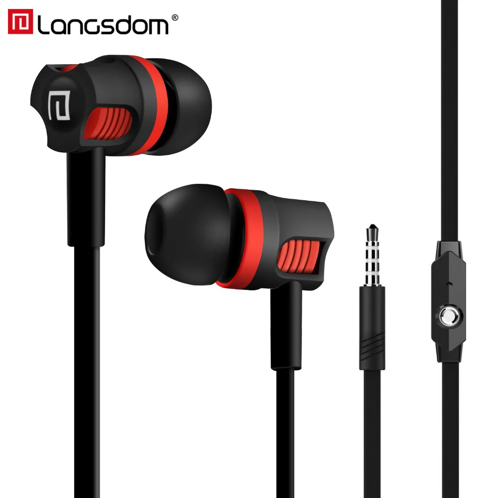 Langsdom JM26 Earphone Headphones with Mic In Ear Earphones Stereo Hifi Headset for Phone auriculare fone de ouvido dropshipping