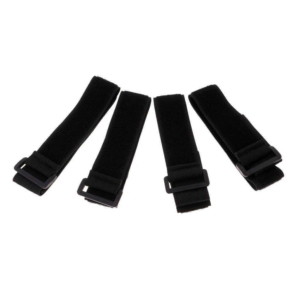 

4pcs/Set Nylon Hook and Loop Reusable Self-Fastening Cable Tie Strap Organiser Functional Ties with Buckle Luggage Strap