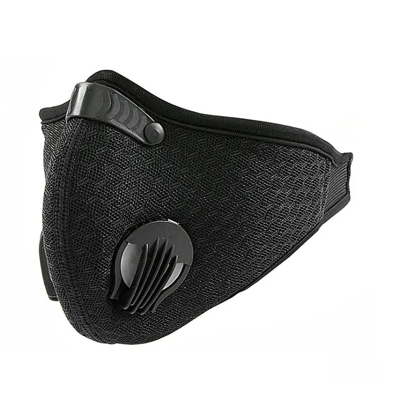 

1 Pcs Cycling Face Mask Activated Carbon Dustproof Windproof Anti-fog Mask With Gas Filter Sports Outdoor Protective Filter 0.3