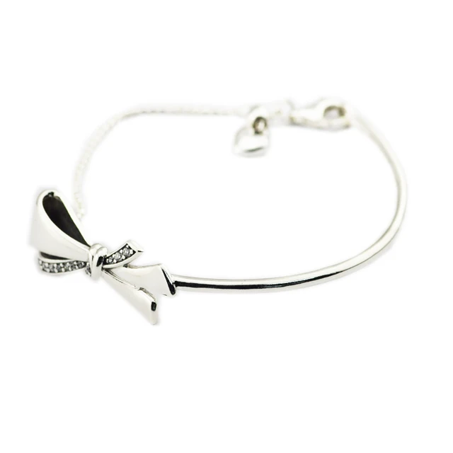 メール便指定可能 PANDORA Bow Bracelet, Clear CZ, 597242CZ (2, - 通販 - bellezaconganoderma.com