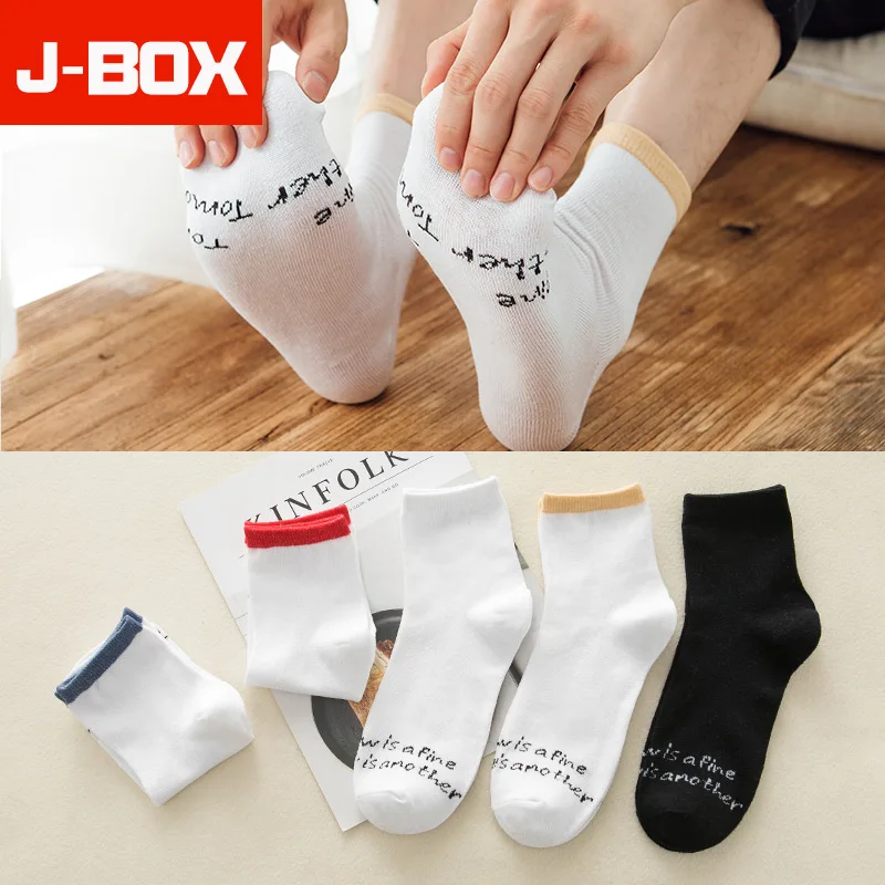 

2019 10 Pairs/Lot Mens Combed Cotton Socks English Alphabet Style Business Male Crew Dress Casual Socks Autumn Winter Socks Men