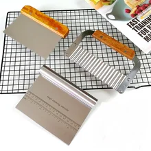 Прочный Нержавеющая сталь скребок для теста для пиццы резак cиликоновая форма лопатки для теста фрезы жесткая Кухня кожей CL0315