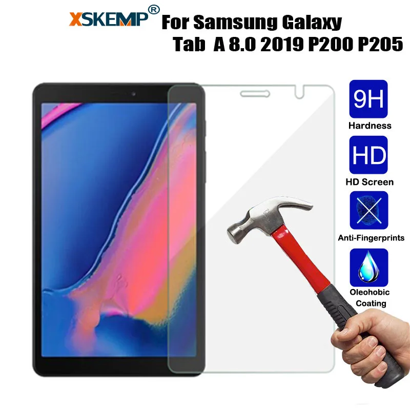 Тонкое закаленное стекло XSKEMP для Samsung Galaxy TAB A 10 1 SM-T510/SM-T515 2019/Tab 8 0 2019 P200 P205 Защитная