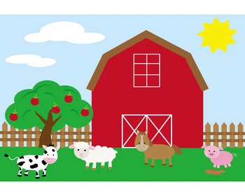 

baby backdrop cartoon farm background photo props for newborns kids vinyl photography child digital printing backdrops XT-6601