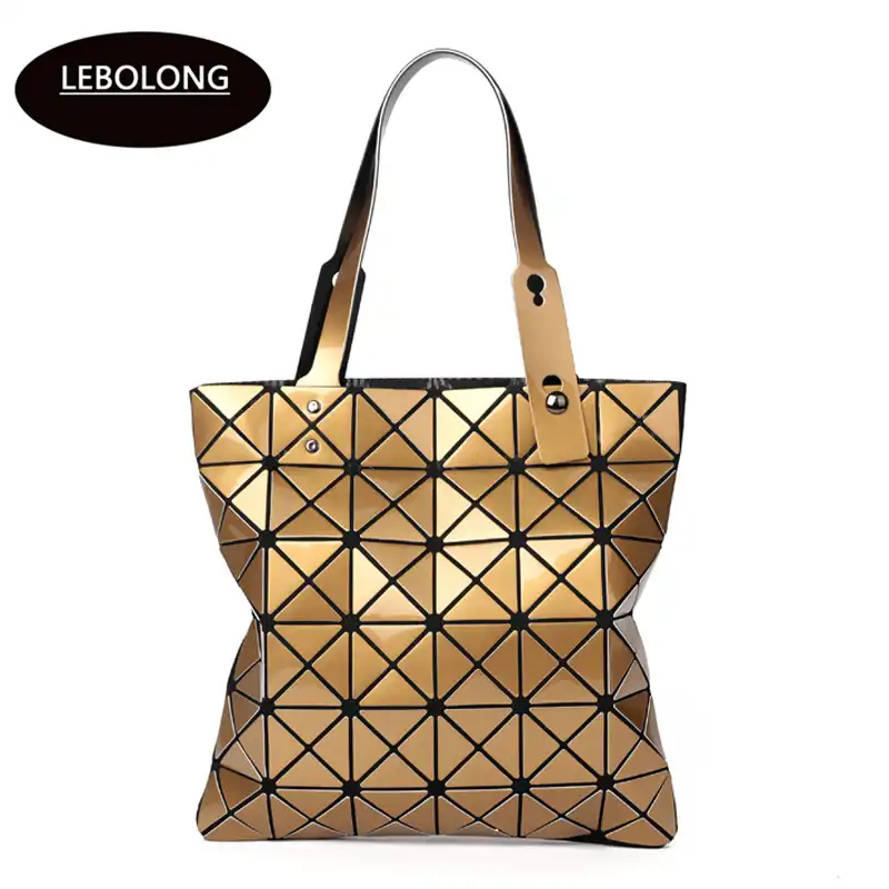 silver geometric bag