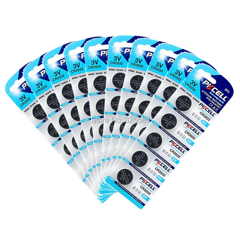 

10Cards 50Pcs CR2032 DL2032 BR2032 KL2032 3V 210mAhLithium Button Coin Battery For Laser Pointers Clocks Watches Calculators