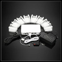 8 port cell phone security system mobile phone display acrylic stand smartphone charging alarm with security box,cables