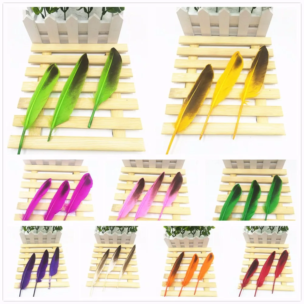 

Hot 10pcs / lot! 5-8 inches / 12-20 cm long, rare duck feathers" imitation eagle's feather costume set DIY