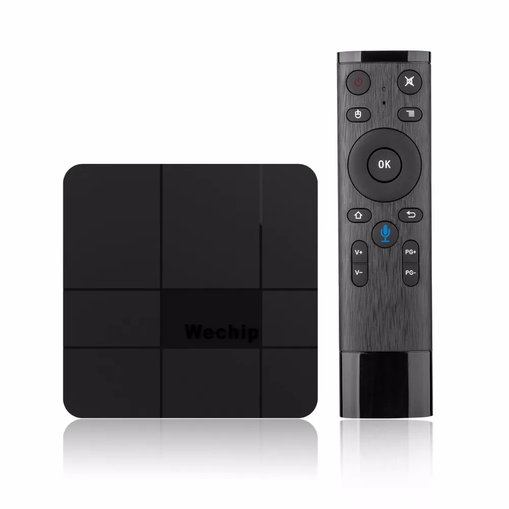 Голосовое управление Wechip V8 plus smart TV BOX Android 7 1 4k S905W четырехъядерный Cortex A53 Mali 450MP 2 4G
