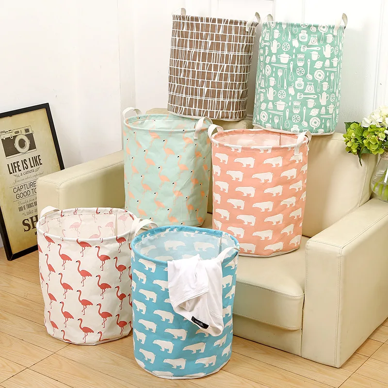 41*30cm Laundry Hamper Bag lovely animals Clothes Storage Baskets Home