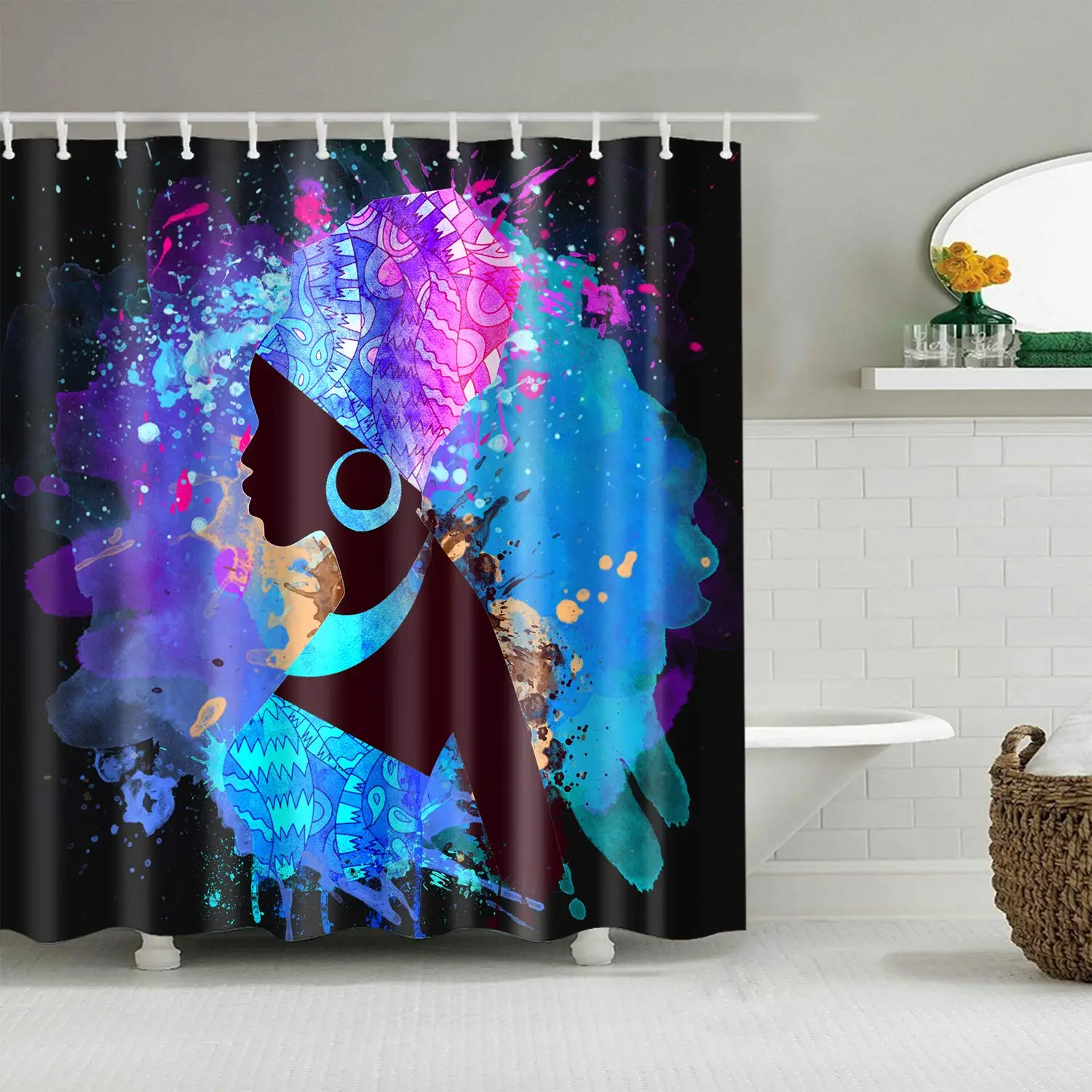 Modern Lady Shower Curtain Cool Black African American Cartoon Sexy Girl With Purple Hats Shower Curtains Aliexpress Modern Lady Shower Curtain Cool Black African American Cartoon Sexy Girl With Purple Hats Shower Curtains Aliexpress
