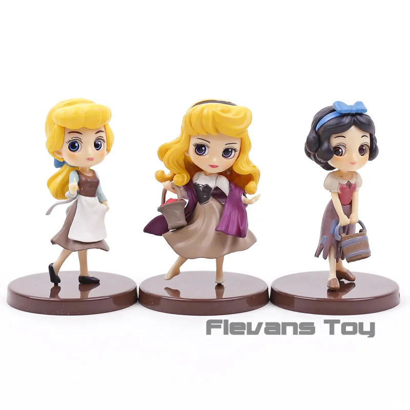 Дешево Q Posket символов Petit Золушка чехол Briar Rose Белоснежка Qposket ПВХ фигурки героев Коллекционная модель игрушки куклы 3 шт. компл.