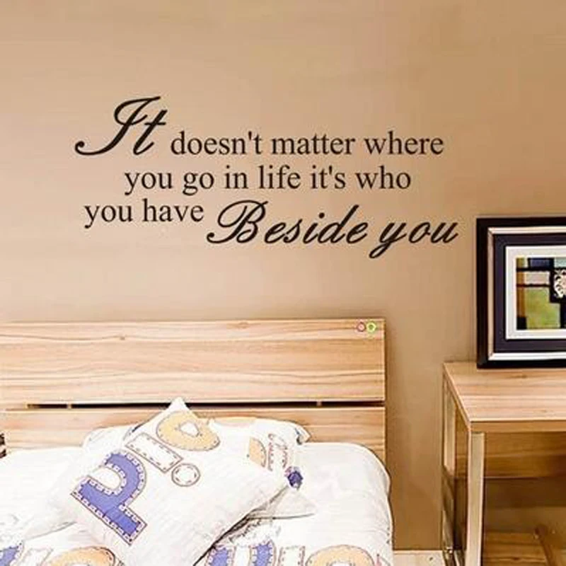 Hot Sale Diy Black Letters Wall Stickers Removable Art Vinyl Decal Room