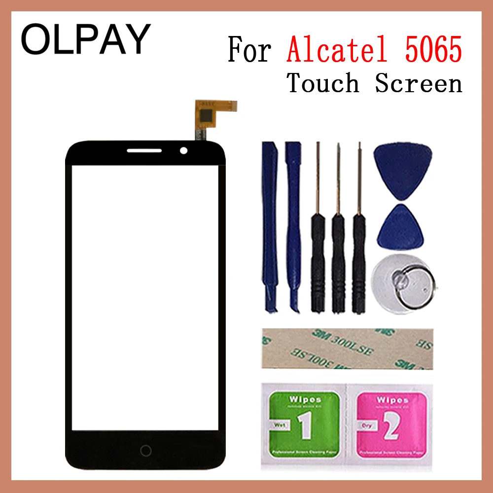 OLPAY 5,0 дюймов для Alcatel One Touch Pop 3 5065D 5065X OT5065 дигитайзер сенсорная панель стекло сенсор Бесплатный клей+ салфетки