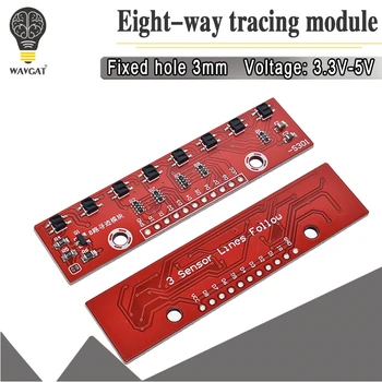 

Eight Tracking Module Infrared Detection Sensor Module For Arduino 8 Channel Infrared Detector Hunt Module 8bit Sensor Module