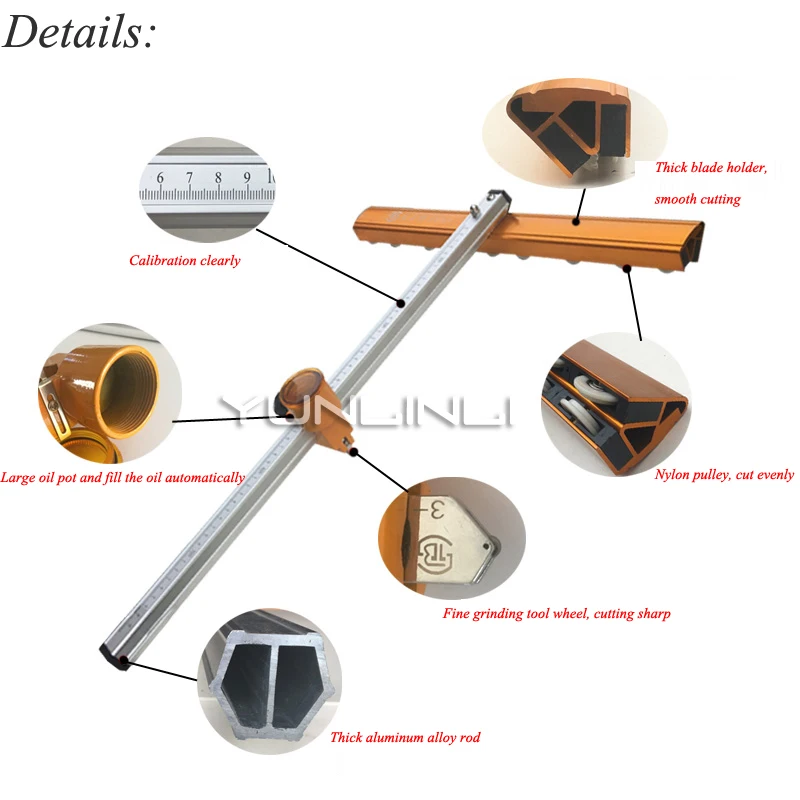 

Heavy Glass Cutter 60cm 90cm 150cm High precision Glass Push Broach Roller Type Glass Ceramic Tile Cutting Machine T-XING
