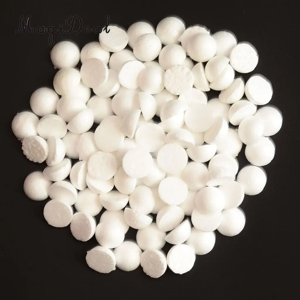 White, 120 PCS 120 PCS 5 Sizes White Foam Balls Polystyrene Smooth Ball Spheres Handmade Round DIY Foam Ball for Arts Craft Christmas Decorations Home Ornament
