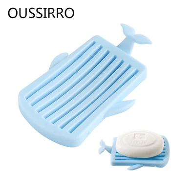 

2020 Rushed Bathroom Whale Shape Soap Dish Plate Handmade Holder Cute Box Set Washroom Organization Rack Lovely Drain Soapbox