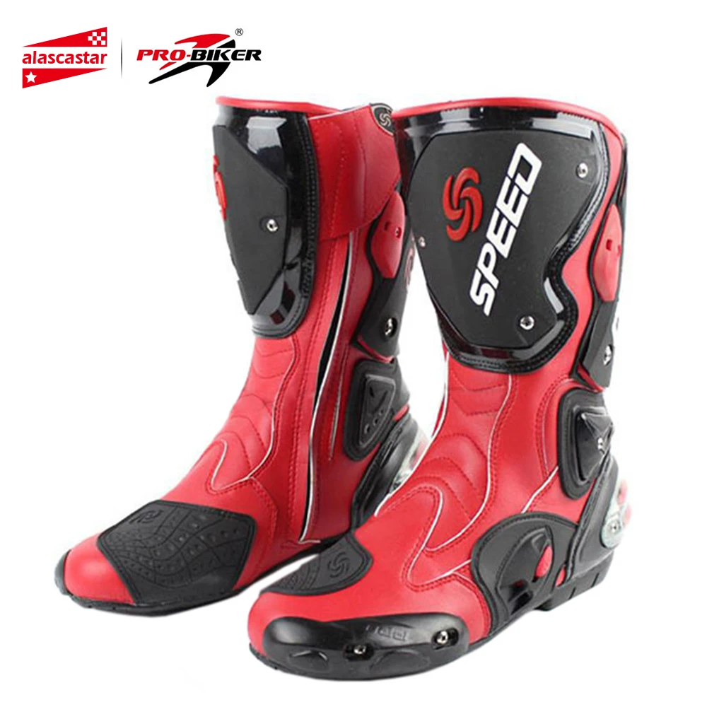 

PRO-BIKER Motorcycle Boots Racing Riding Boots Breathable Motocross Off-Road Mid-Calf Boots Motorbike Touring Shoes
