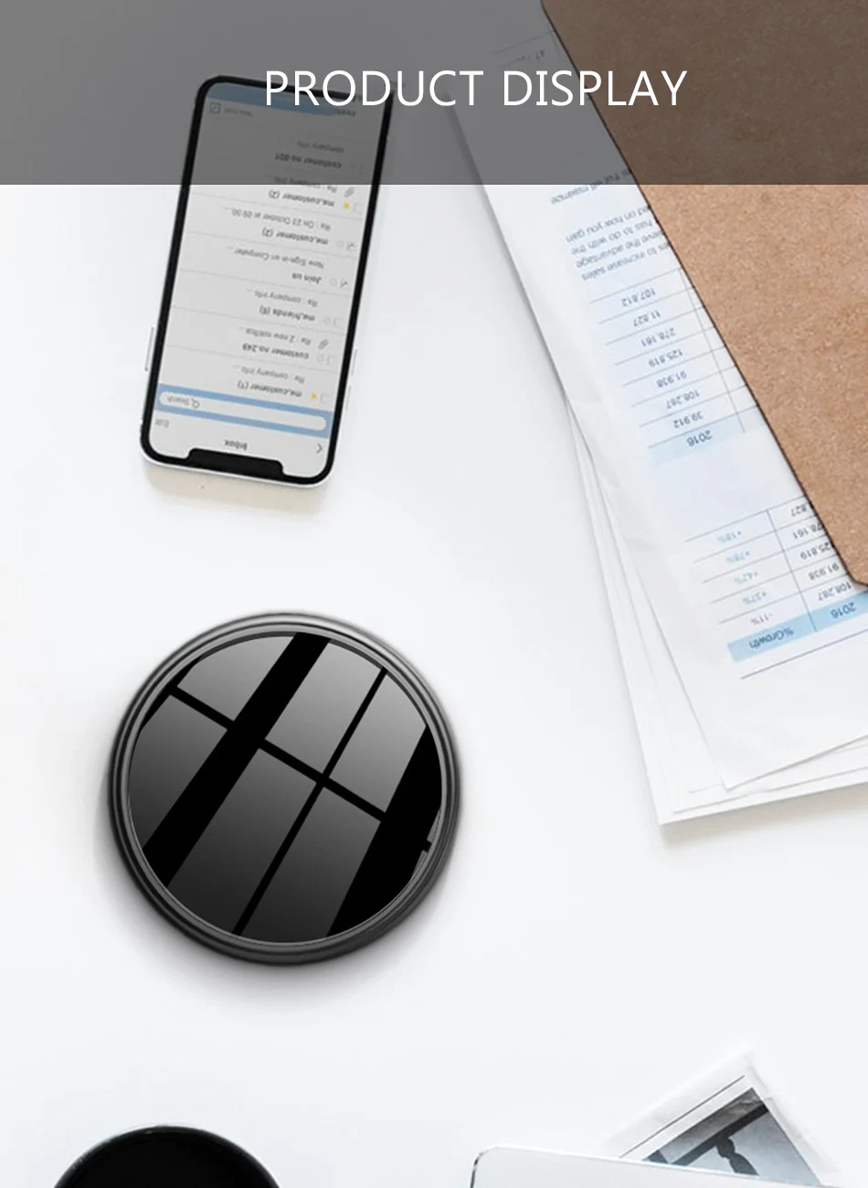 !ACCEZZ Glass Mirror 7.510W Qi Wireless Charger For iPhone X 8 Samsung Galaxy S9 S8 Plus S7 Ultra-thin Fast Charging For Mix 2S (9)