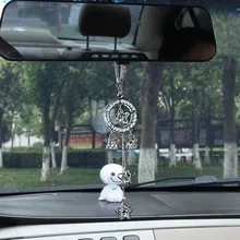 Мода Счастливый звезда кристалл автомобиль кулон зеркало заднего вида украшение автомобиля подарок Автомобильные украшения